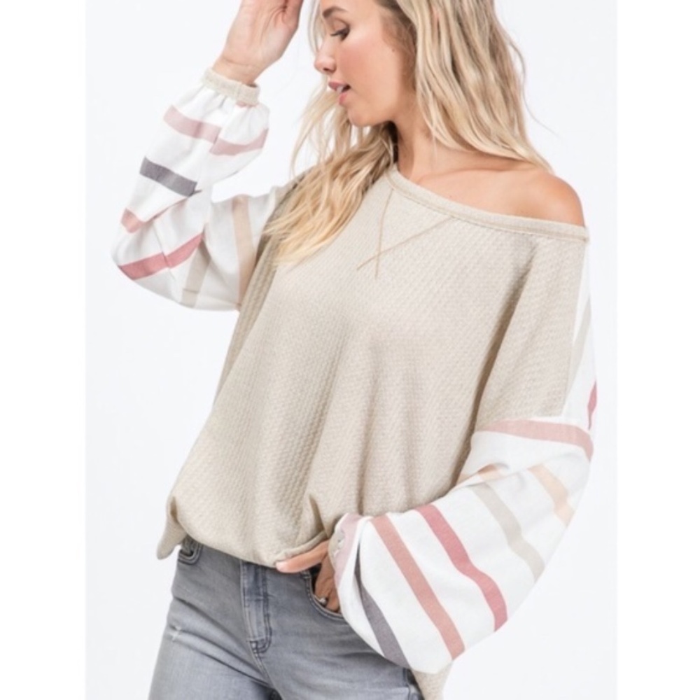 MARY KATE Multicolor Stripes Long sleeve top - Picture 2 of 5